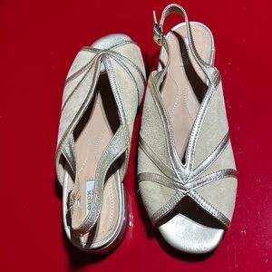 Geox Women's Gold Slingback Sandals